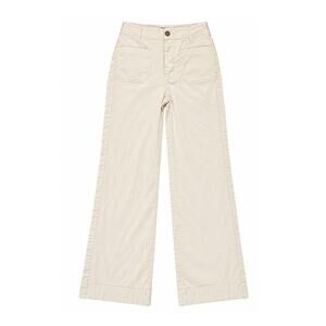J.Crew Lizzie Wide Leg High-Rise Sailor Pants Linen Blend Ivory Trousers Size 24